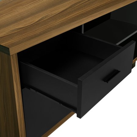 Monarch Specialties Computer Desk, Home Office, Corner, Storage Drawers, 72"L, L Shape, Work, Laptop, Metal, Walnut I 7711